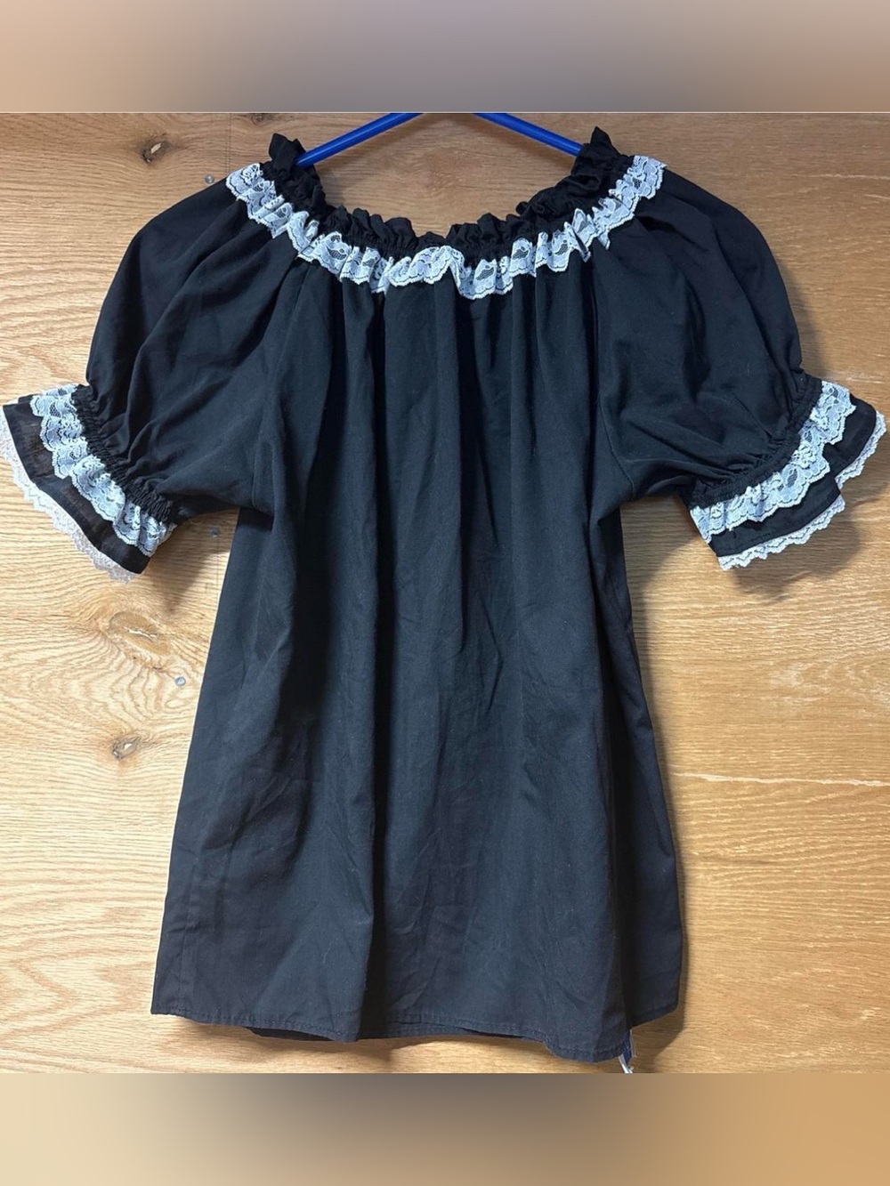 Rockmount Ranch Wear Black Lace-Trim Off-Shoulder Women's Top